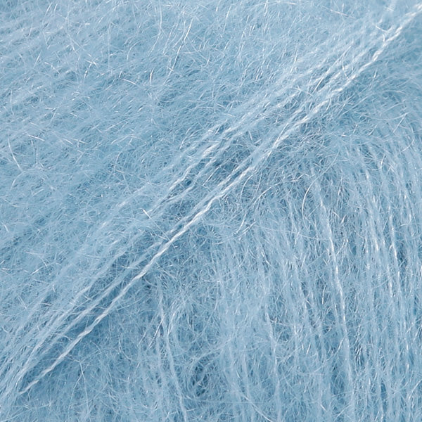 Drops kid-silk Lys jeansblå